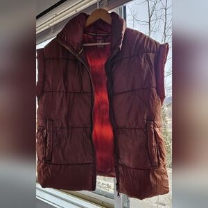 Free People Rust Quilted Vest